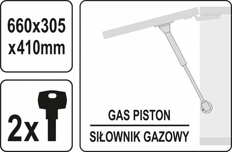 Seinään kiinnitettävä työkalukaappi - YATO YT-08935